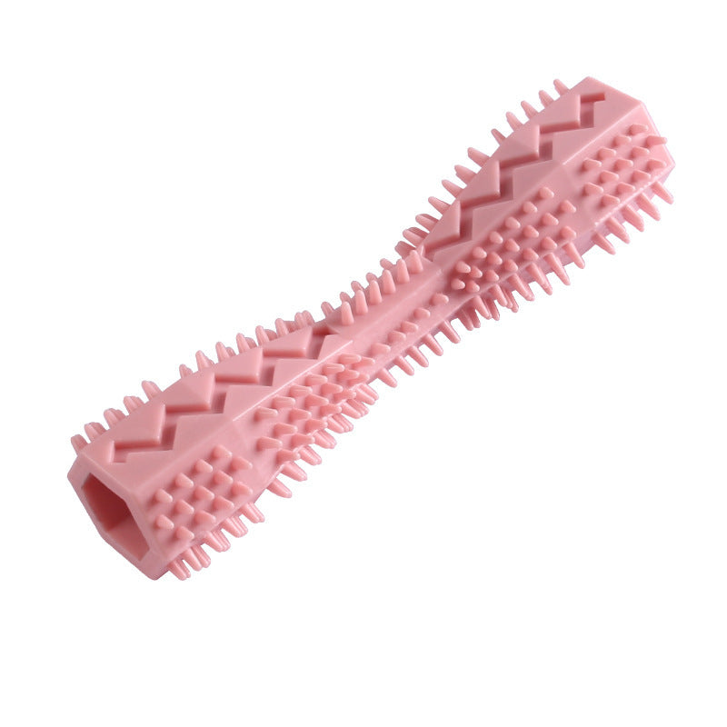 Dog Toothbrush Chew Toy - Dental Cleaning & Treat Dispensing Interactive Toy for Puppies